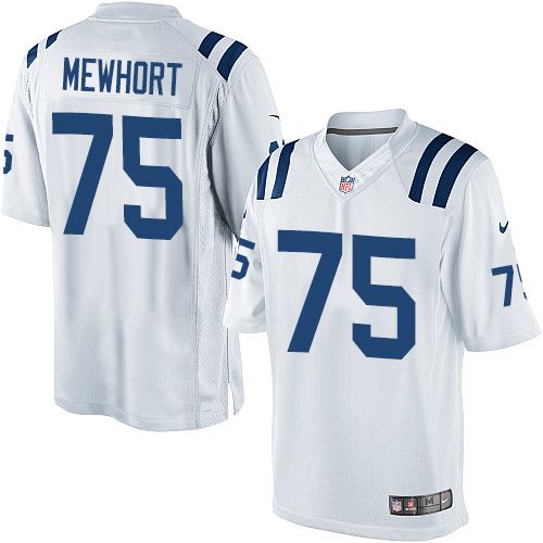 #75 Nike Elite Jack Mewhort Youth Jersey - NFL Indianapolis Colts Road White