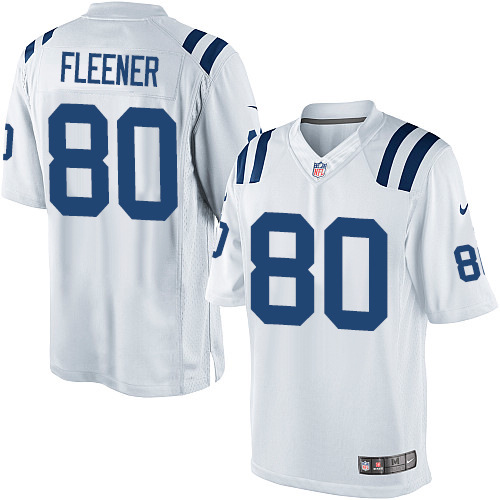 #80 Nike Limited Coby Fleener Men's Jersey - NFL Indianapolis Colts Road White