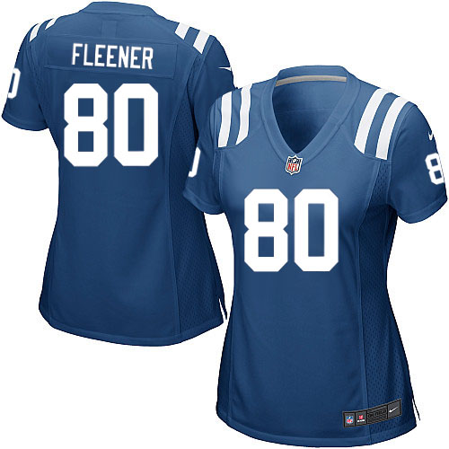 #80 Nike Limited Coby Fleener Women's Jersey - NFL Indianapolis Colts Home Royal Blue