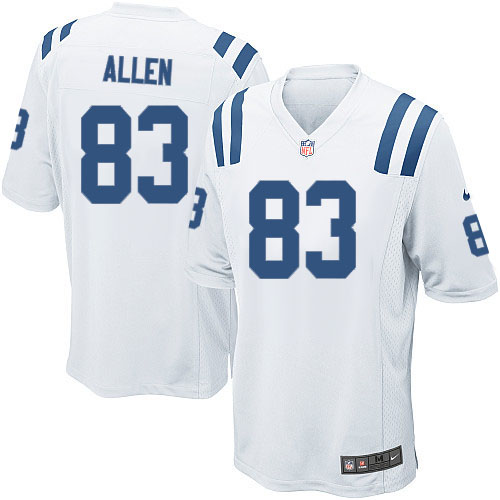 #83 Nike Elite Dwayne Allen Youth Jersey - NFL Indianapolis Colts Road White