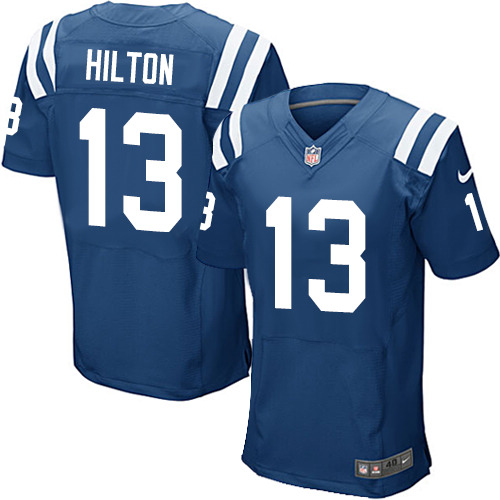 #13 Nike Elite T.Y. Hilton Men's Jersey - NFL Indianapolis Colts Home Royal Blue