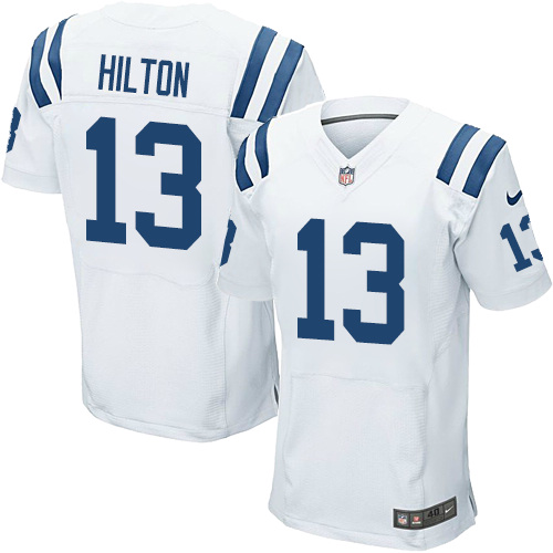 #13 Nike Elite T.Y. Hilton Men's Jersey - NFL Indianapolis Colts Road White