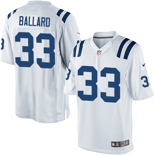 #33 Nike Limited Vick Ballard Men's Jersey - NFL Indianapolis Colts Road White