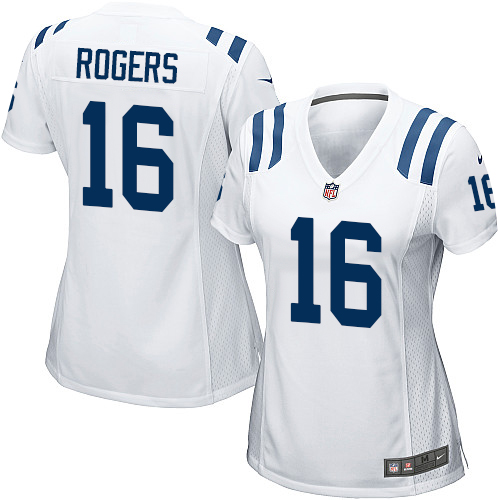#16 Nike Game Da'Rick Rogers Women's Jersey - NFL Indianapolis Colts Road White